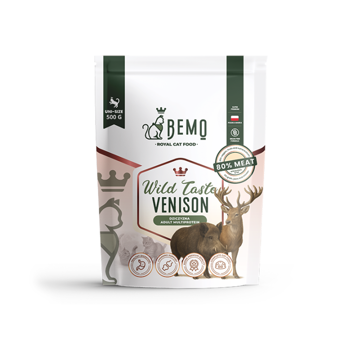 Bemo Cat Wild Taste Venison – dry food for cats with venison