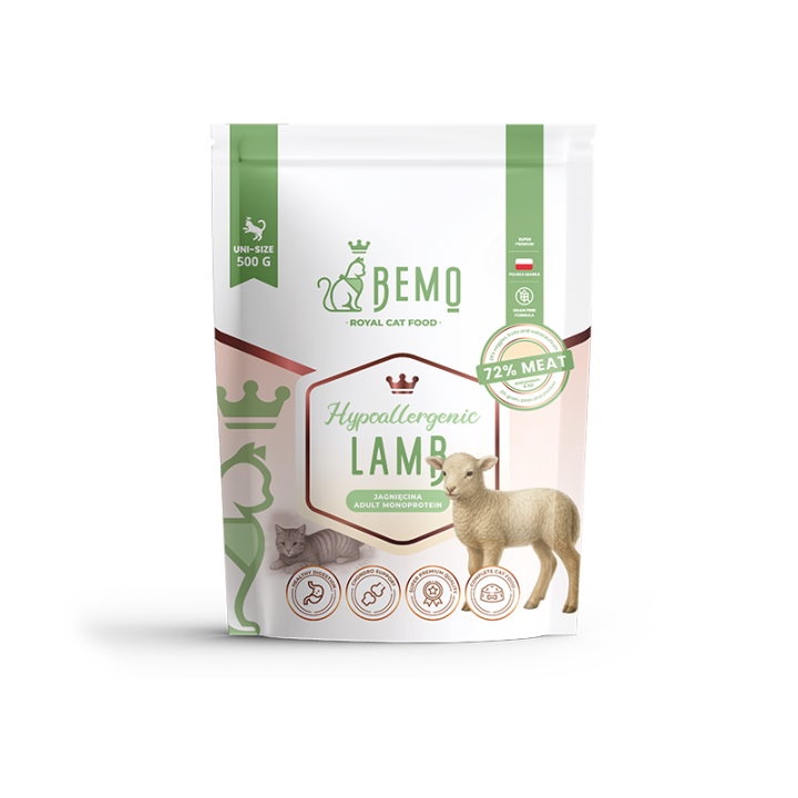 Bemo Cat Hypoallergenic – dry cat food with lamb