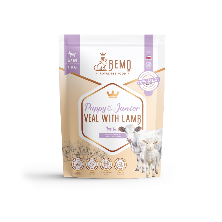 Puppy & Junior Veal with Lamb - dry food veal with lamb for puppies and juniors