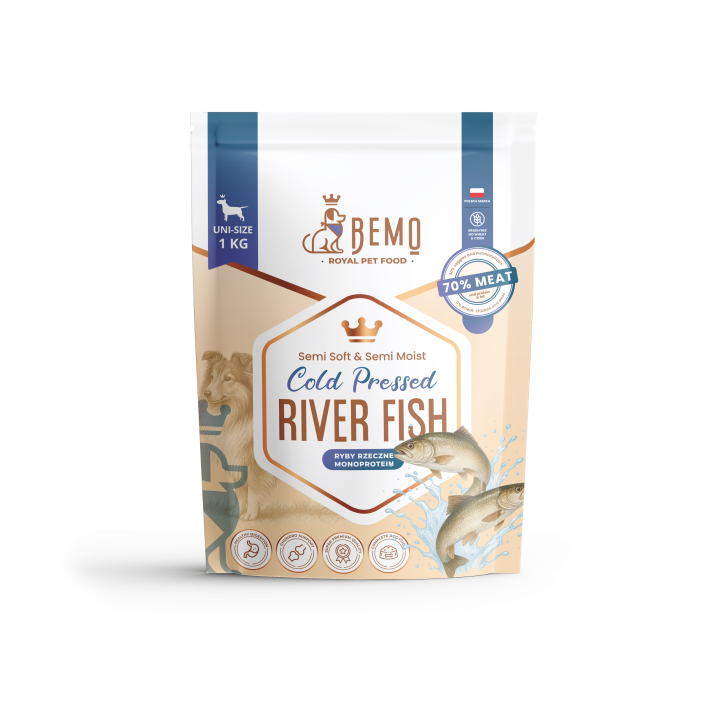 Bemo Cold Pressed River Fish - cold-pressed food for dogs with river fish