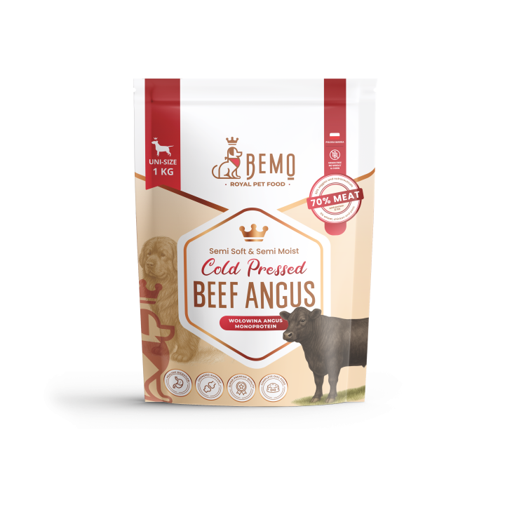 Bemo Cold Pressed Beef Angus - cold-pressed dog food with Angus beef