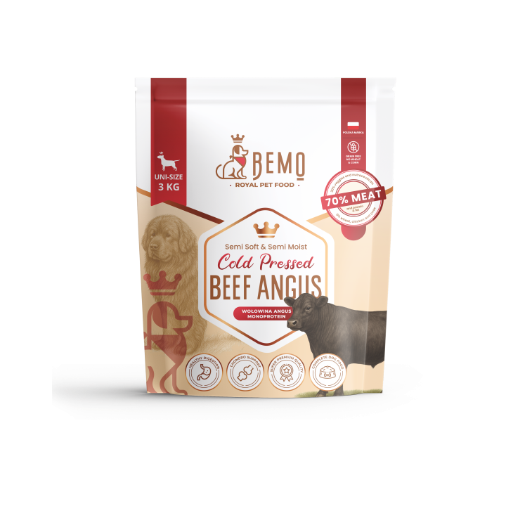 Bemo Cold Pressed Beef Angus - karma tłoczona na zimno dla psów z wołowiną Angus
