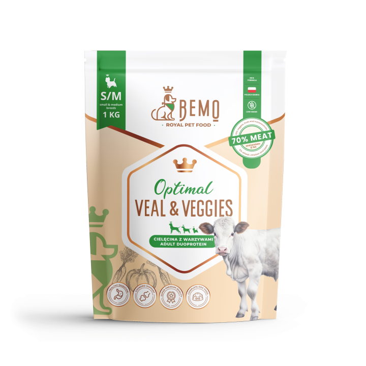 Bemo Optimal - dry dog food with veal and vegetables