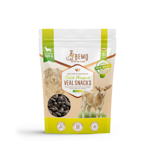 Bemo Cold Pressed Veal Snacks - semi-soft treats with cold-pressed veal for dogs