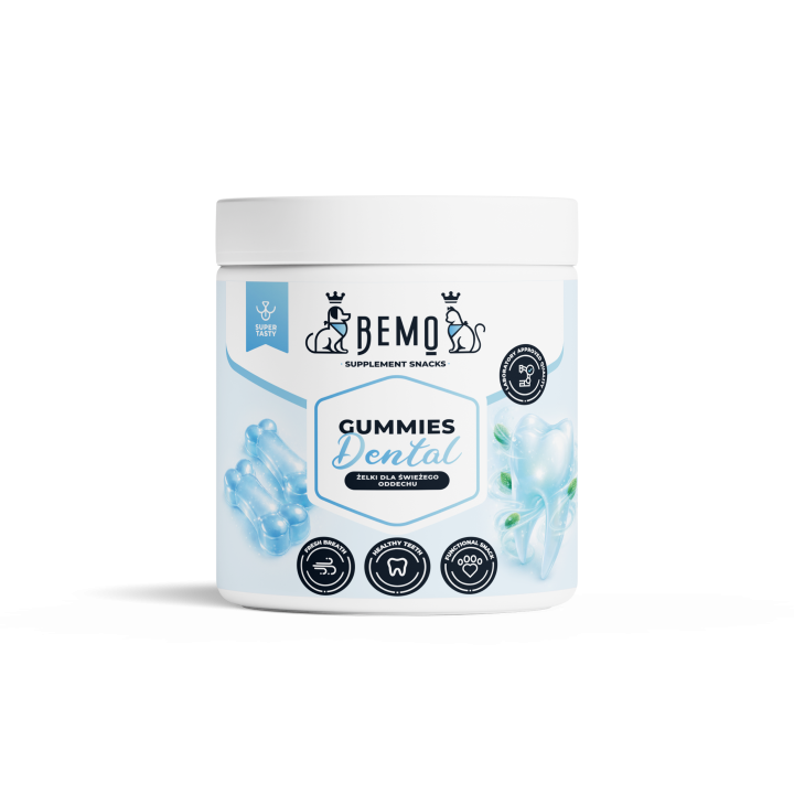 Bemo Gummies Dental - żelki suplementacyjne wspierające higienę jamy ustnej psów i kotów