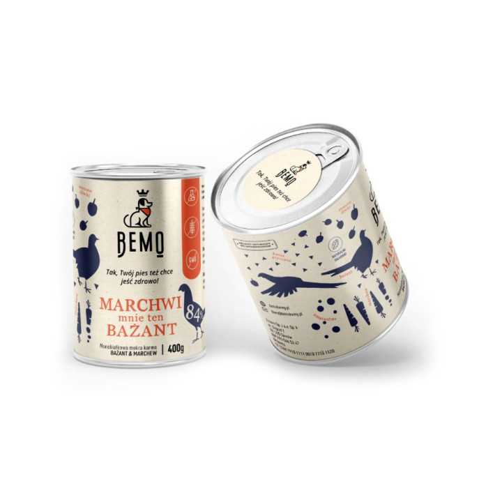 Wet dog food – Pheasant with carrot