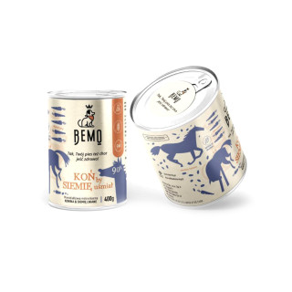 Wet dog food – Horse with linseed