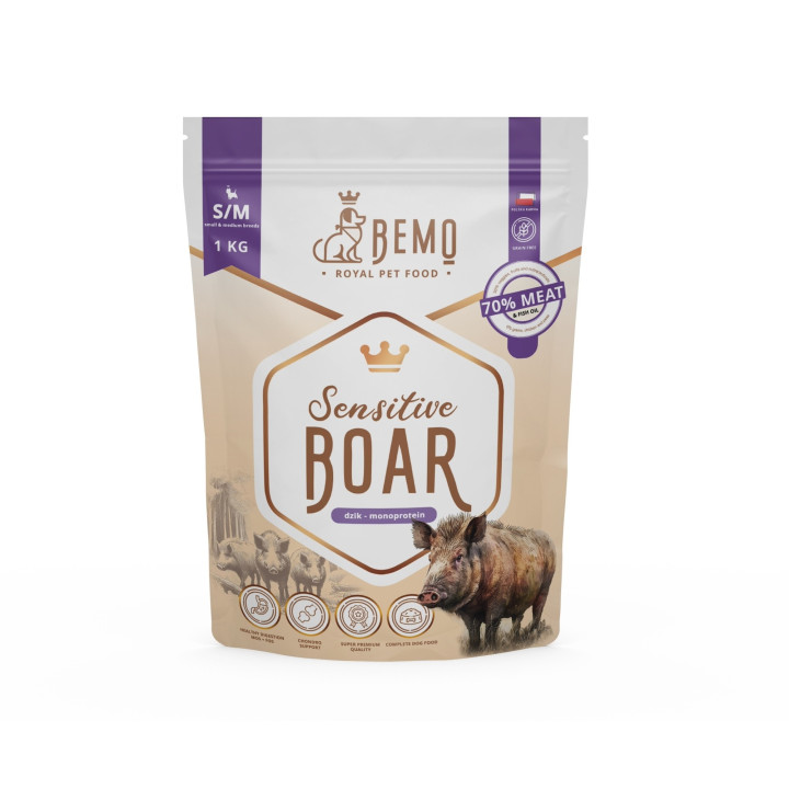 Bemo Sensitive Boar - hypoallergenic dry dog food with wild boar
