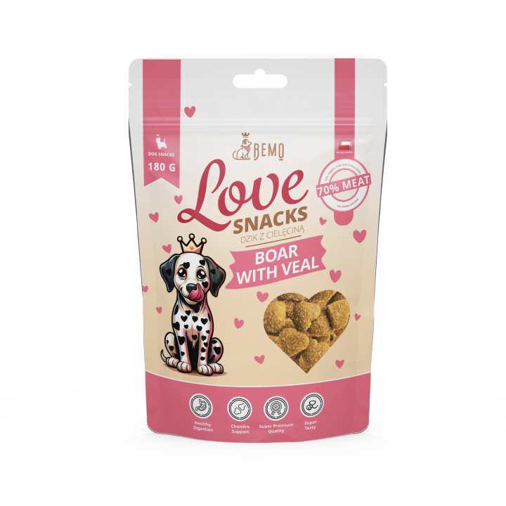 Bemo Love Snacks - training treats for dogs with venison and veal