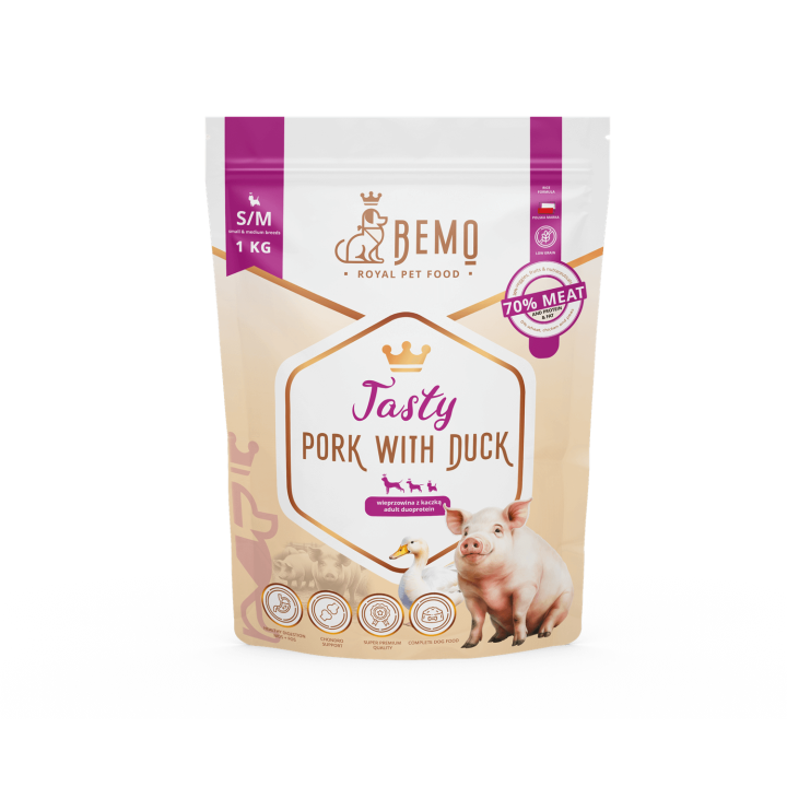 Bemo Tasty - exceptionally tasty dry dog food with pork and duck