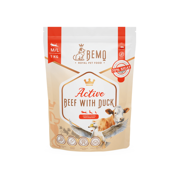Bemo Active - dry food for active dogs with beef and duck