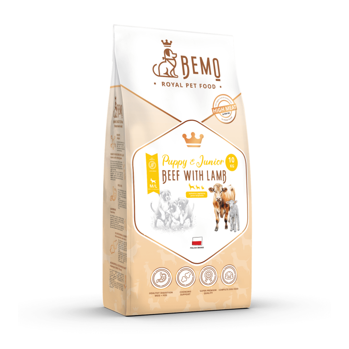 Bemo Puppy & Junior Beef with lamb - dry food for puppies and juniors with beef and lamb