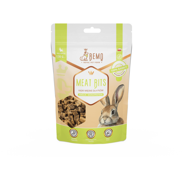 Meat Bits Rabbit - hypoallergenic, semi-soft treats for dogs with rabbit