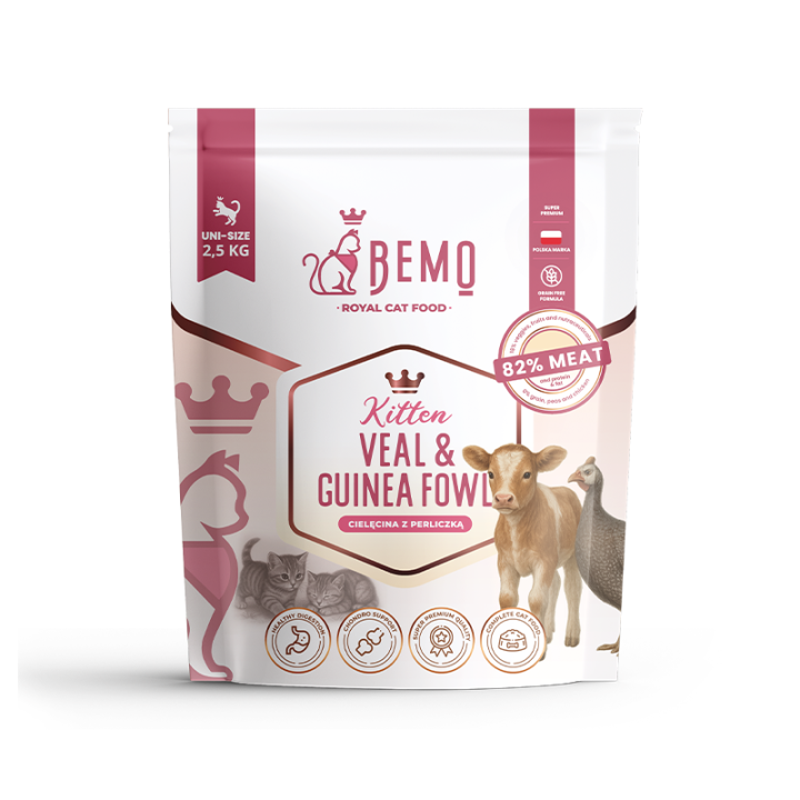 Bemo Kitten Veal & Guinea Fowl – dry food for kittens with veal and guinea fowl