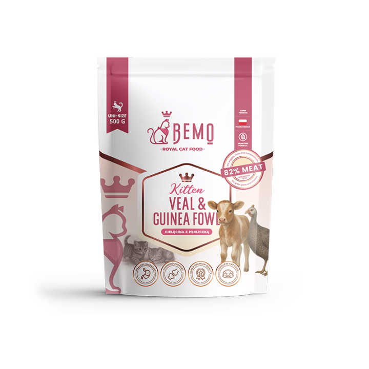 Bemo Kitten Veal & Guinea Fowl – dry food for kittens with veal and guinea fowl