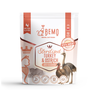 Bemo Cat Sterilised Turkey & Ostrich – dry cat food with turkey and ostrich
